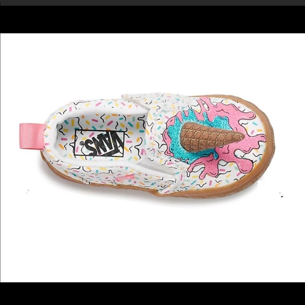 Vans Asher V Toddler Ice Cream Cone Skater Shoes - Picture 8 of 9